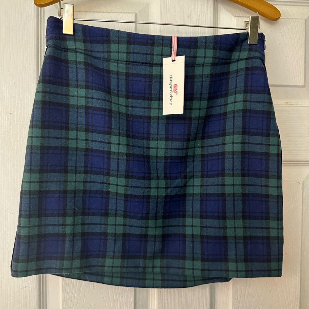 Vineyard Vines plaid ponte skirt